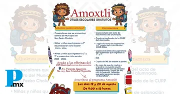 Continúa abierto el registro del programa “Amoxtli”, para la entrega de paquetes de útiles escolares gratuitos a niñas y niños de 3 a 7 años