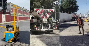 Puebla refuerza bacheo en zonas escolares para mejorar la seguridad vial