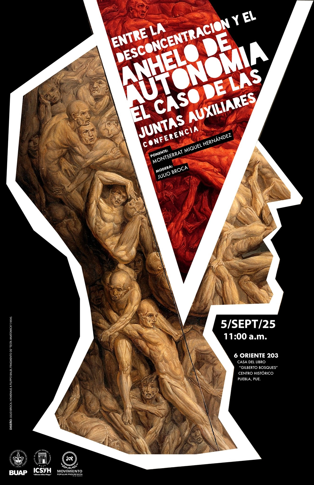 Cartel del evento organizado en el ICSYH de la BUAP