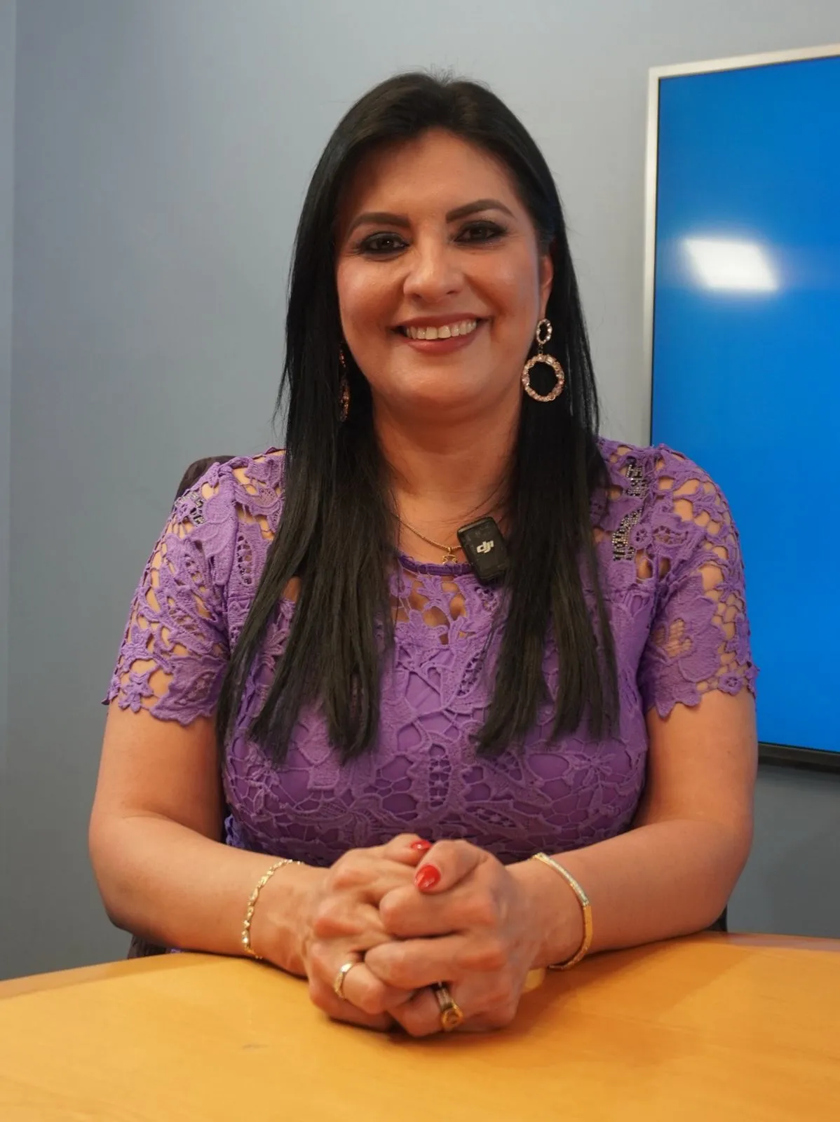 La diputada local del PRI, Delfina Pozo Vergara, en entrevista para El Popular, periodismo con causa.