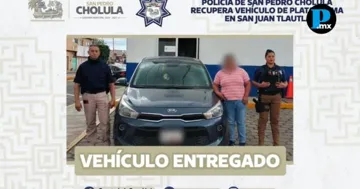 Recuperan en San Pedro Cholula un vehículo de plataforma robado en Calpan