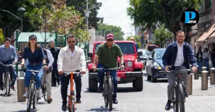 Puebla celebra Día Mundial Sin Auto con rodada ciclista en el Centro Histórico