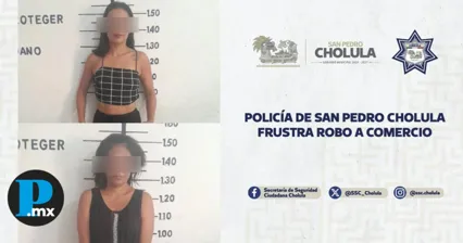 SSC Cholula detiene a dos mujeres por robo en tienda de la calle 5 Sur
