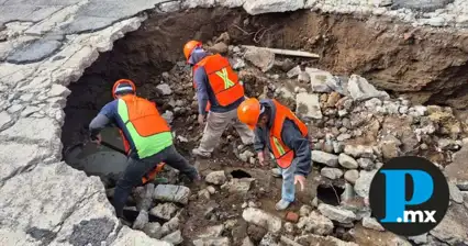 Socavones en Puebla: intensifican reparación en juntas auxiliares y colonias