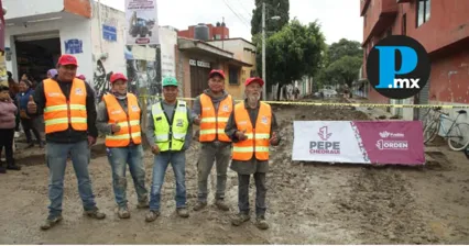 Nueva pavimentación en Xochimehuacan beneficiará a más de mil 300 vecinos