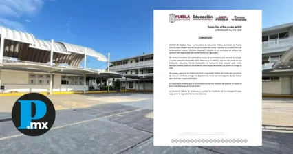 SEP investiga colapso de domo en secundaria de Atlixco