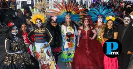 Con éxito se desarrolló el desfile de Catrinas en San Pedro Cholula 