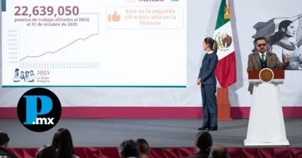 El empleo afiliado al IMSS alcanza la segunda cifra histórica más alta