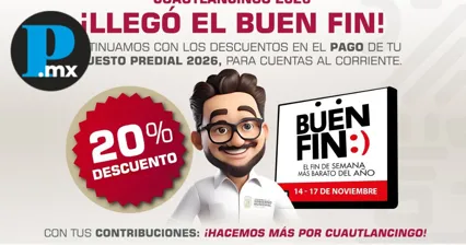 Cuautlancingo aplicará rebajas en predial y multas del 14 al 17 de noviembre