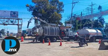 SOSAPACH realiza desazolve en red sanitaria de San Diego Cuachayotla