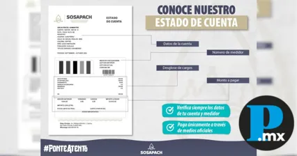 SOSAPACH llama a verificar estado de cuenta y evitar fraudes en los pagos