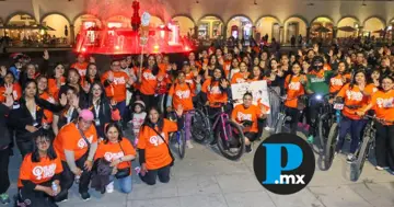 San Pedro Cholula realizó la Rodada por la Libertad para exigir el fin de la violencia contra mujeres y niñas