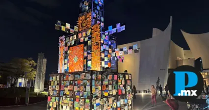 M&aacute;s de 500 familias asisten al  Museo Barroco en encendido de &aacute;rbol navide&ntilde;o