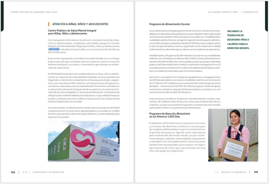 El documento de más de 670 páginas destaca entre sus acciones la creación cel CEPOSAMI