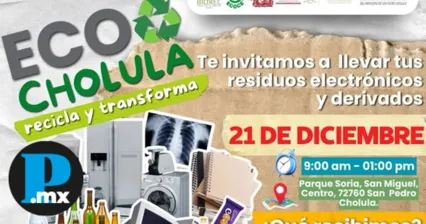 San Pedro Cholula alista jornada de reciclaje electr&oacute;nico este 21 de diciembre