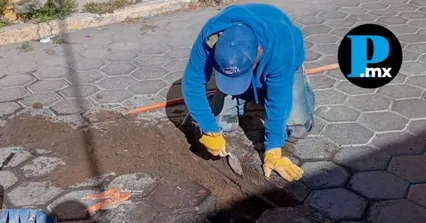 Repara SOSAPACH fugas cr&iacute;ticas en el centro de San Pedro Cholula