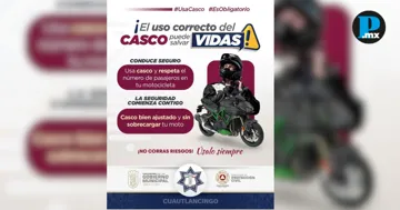 Autoridades llaman a motociclistas a portar casco para evitar tragedias