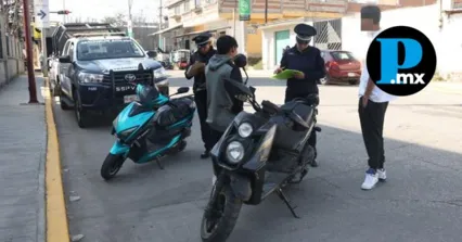Operativo de seguridad vial en Cuautlancingo refuerza orden entre motociclistas