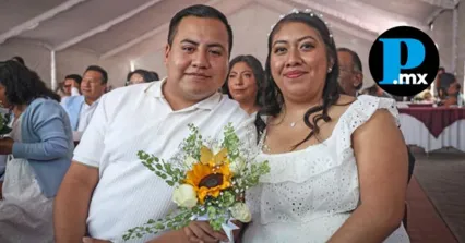 "S&iacute;, acepto": 50 parejas de Cuautlancingo formalizan su amor en bodas colectivas
