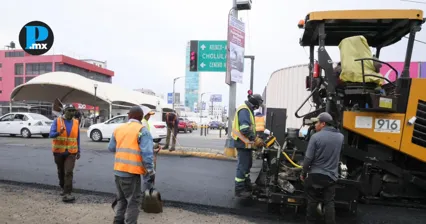 Avanza pavimentaci&oacute;n de Prolongaci&oacute;n Reforma en la ciudad de Puebla