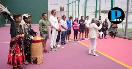 La rehabilitaci&oacute;n de la cancha del Deportivo Tlachtli incluy&oacute; mejoras en la superficie de juego y pintura especializada para garantizar el desempe&ntilde;o &oacute;ptimo de los atletas.