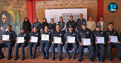 Polic&iacute;as de Cuautlancingo reciben certificaci&oacute;n en seguridad