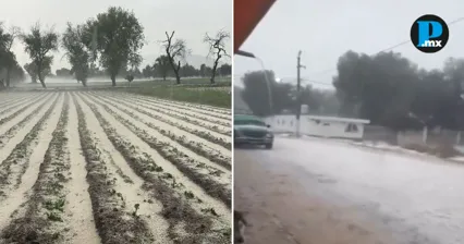 Una tromba sorprendi&oacute; a habitantes de Tepeaca y Los Reyes de Ju&aacute;rez