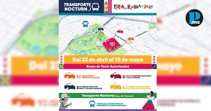 Refuerzan transporte para Feria de Puebla 2026 con rutas nocturnas