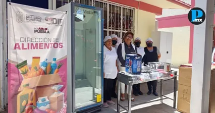 DIF Cuautlancingo equipa comedor escolar en Almecatla