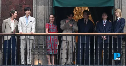 Claudia Sheinbaum recibe a BTS en Palacio Nacional
