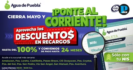 Agua de Puebla mantendr&aacute; descuentos para usuarios con adeudos