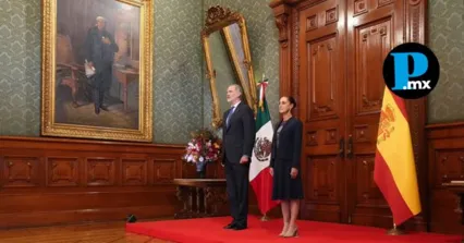 Recibe Claudia Sheinbaum al Rey Felipe VI en Palacio Nacional para Cumbre Bilateral