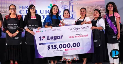 Premian a las ganadoras del concurso Tu Mejor Mole en Cholula