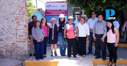 Inician rehabilitaci&oacute;n de primaria en Tlaxcalancingo tras da&ntilde;os por sismo de 2017