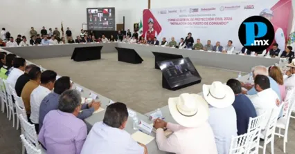 Instalan primer Puesto de Mando de Protecci&oacute;n Civil para atender emergencias por lluvias en Puebla