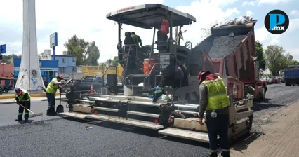 Tren Capitalino de Pavimentaci&oacute;n interviene Bulevar H&eacute;roes del 5 de Mayo