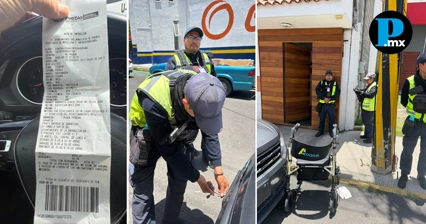  Denuncian presunto retiro arbitrario de placa a conductor en Puebla