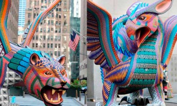 ¡De Oaxaca para el mundo! Alebrijes conquistan el Rockefeller Center en Nueva York