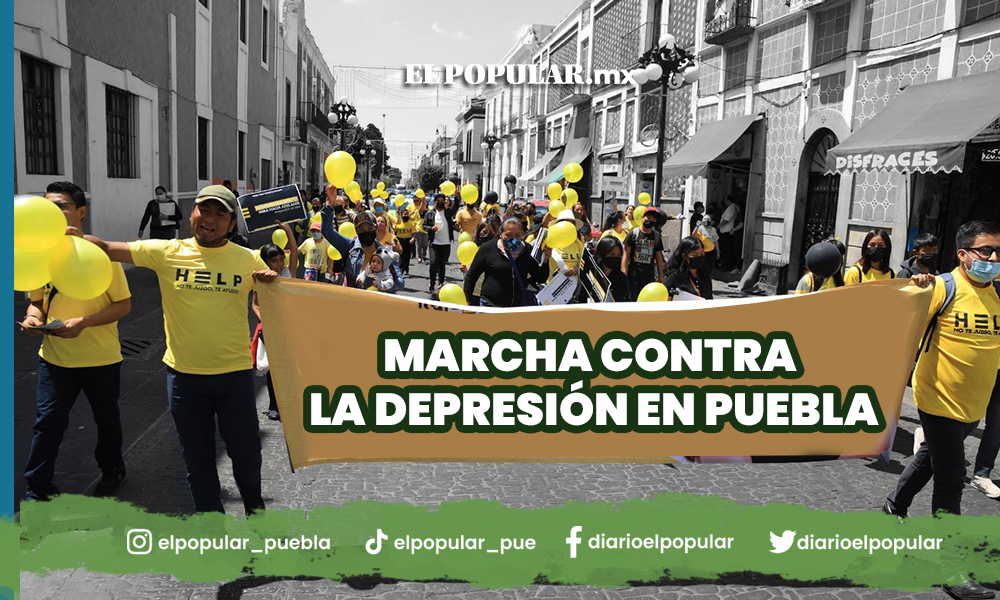 Marcha contra la depresión en Puebla