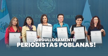 Reconocen a periodistas poblanas en el Senado de la República