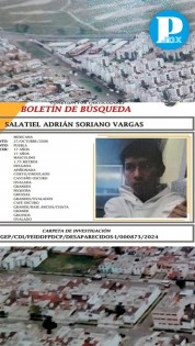 ¡Te estamos buscando! Salatiel Adrián Soriano desapareció en Bosques de San Sebastián