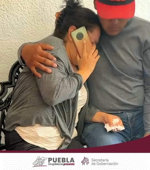 Mestra secuestrada es liberada. Fuente: SEGOB Puebla