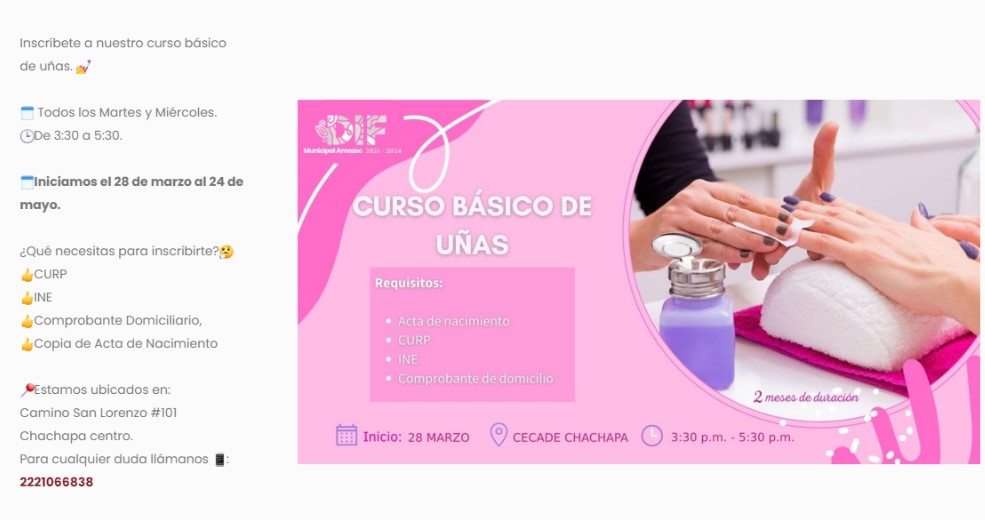 Cursos y Talleres en Amozoc