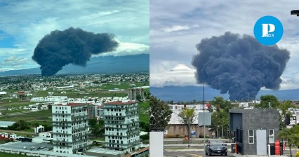 Reportan fuerte incendio en comercio de San Gregorio Atzompa