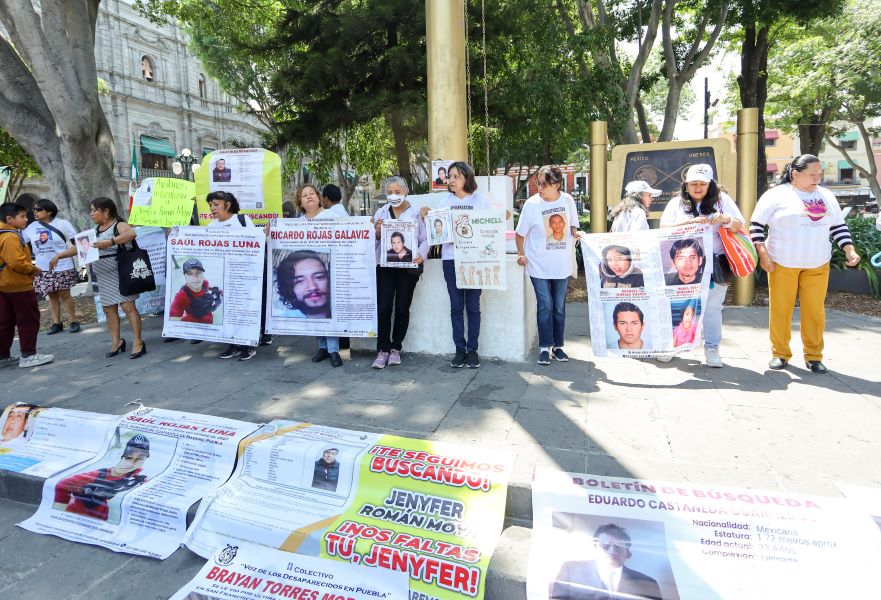 Manifestación del colectivo "Voz de los desaparecidos". Foto: EsImagen