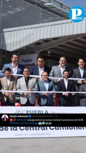 Sergio Salomón inaugura la Central Camionera del Sur