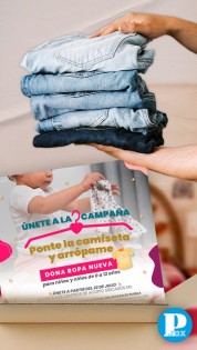 “Ponte la camiseta y arrópame" Únete a la campaña y dona ropa para niños en Puebla