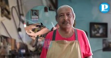 "El Gato Chico", escultor con 40 años de trayectoria en El Barrio del Artista
