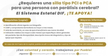 Entrega de sillas gratuitas para personas con parálisis cerebral en Puebla