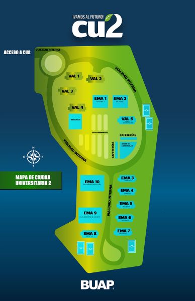 Mapa de CU2. Imagen: BUAP